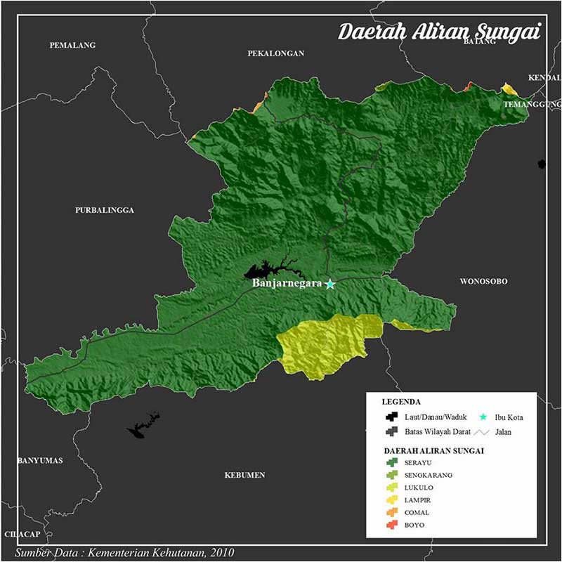Peta daerah aliran sungai (DAS) Kabupaten Banjarnegara
