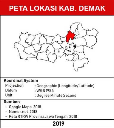 Peta Kabupaten Demak Lengkap 14 Kecamatan 2 peta lokasi Kabupaten Demak
