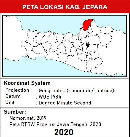 peta lokasi Kabupaten Jepara