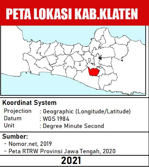 peta lokasi kabupaten Klaten