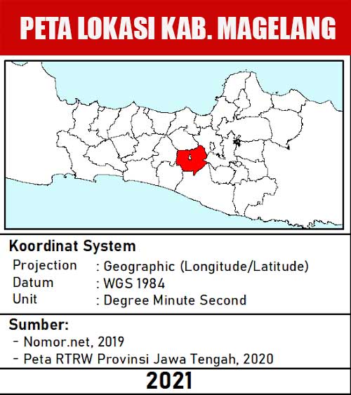 Peta Kabupaten Magelang Lengkap 25 Kecamatan 2 peta lokasi kabupaten magelang