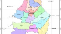 Peta Kabupaten Wonosobo lengkap 15 Kecamatan