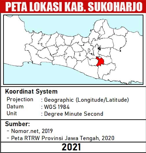 Peta lokasi Kabupaten Sukoharjo