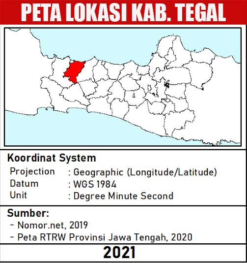 Peta lokasi Kabupaten Tegal