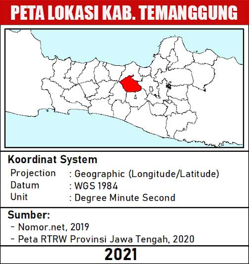 Peta Kabupaten Temanggung lengkap 20 Kecamatan 2 Peta lokasi Kabupaten Temanggung