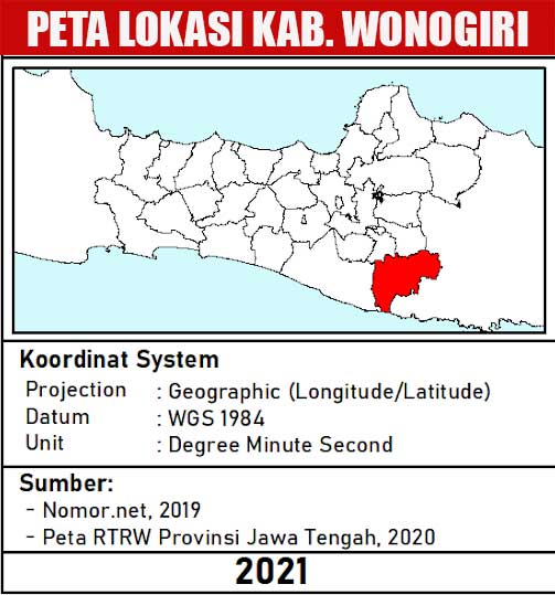 Peta lokasi Kabupaten Wonogiri