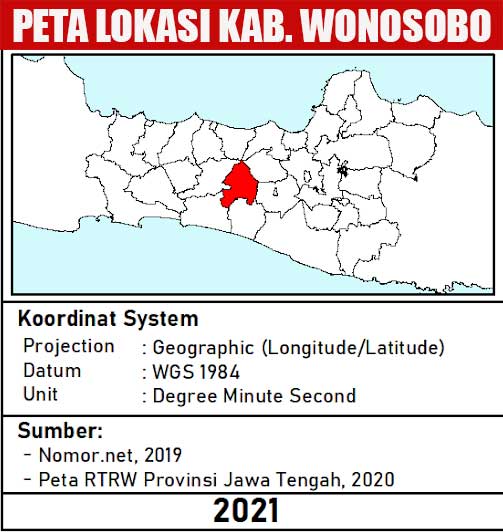 Peta lokasi Kabupaten Wonosobo