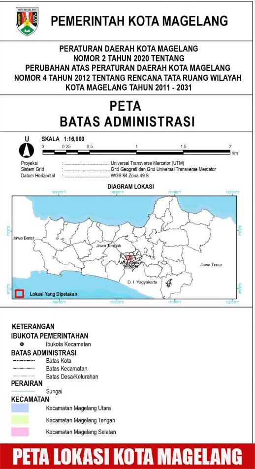 Peta lokasi Kota Magelang