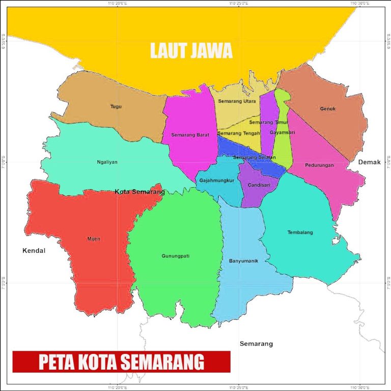 Peta Kota Semarang Lengkap 16 Kecamatan | Uspace.id