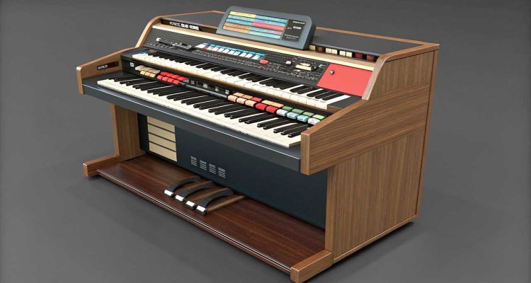 Ilustrasi alat musik Organ digital
