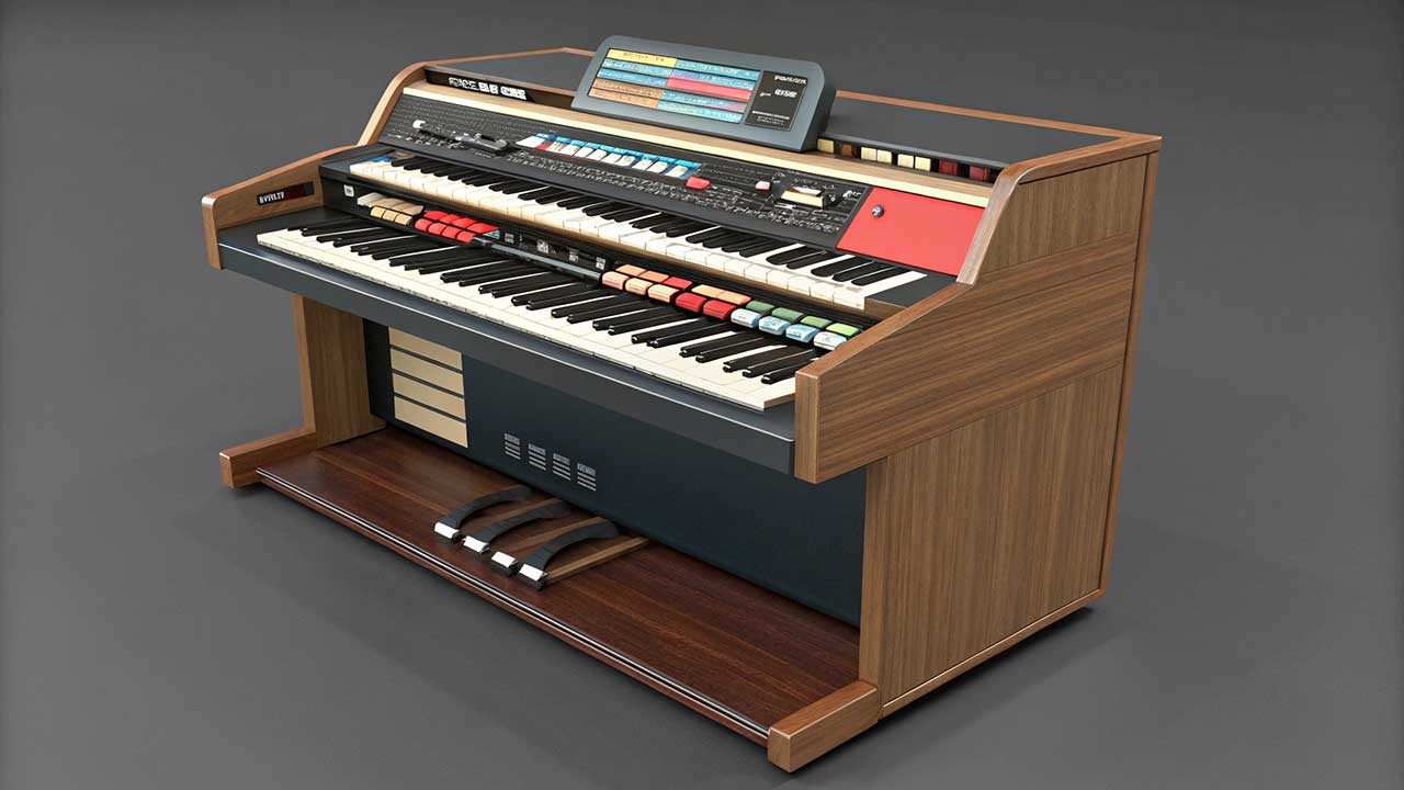 Ilustrasi alat musik Organ digital