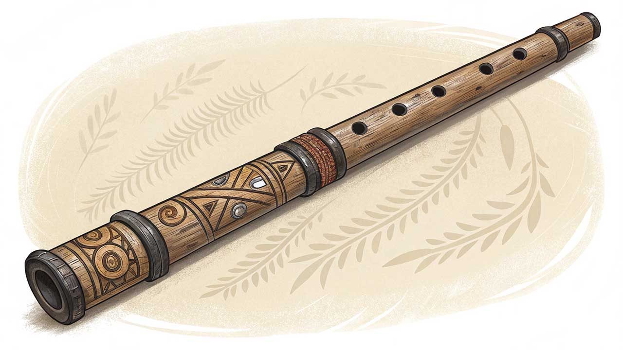 ilustrasi Serunai Dayak